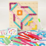 Tablă de Asamblare Creativă Montessori cu Piese Colorate