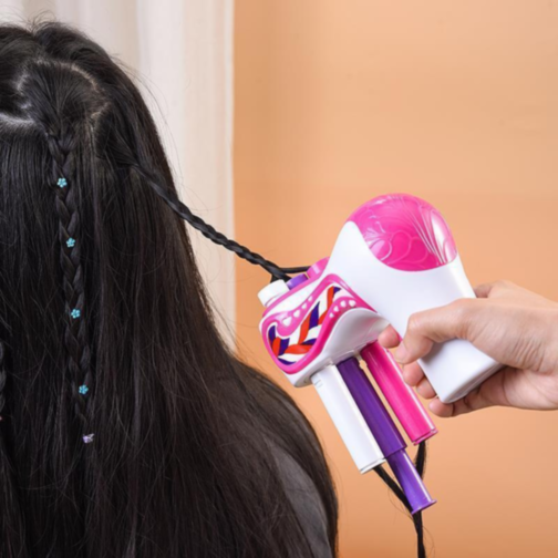 Dispozitiv Electric pentru Împletit Părul – Jucărie Creativă cu Accesorii Colorate