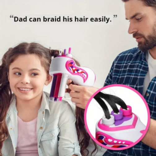 Dispozitiv Electric pentru Împletit Părul – Jucărie Creativă cu Accesorii Colorate