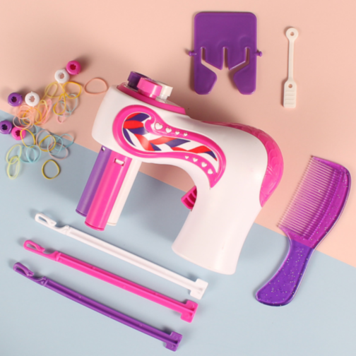 Dispozitiv Electric pentru Împletit Părul – Jucărie Creativă cu Accesorii Colorate