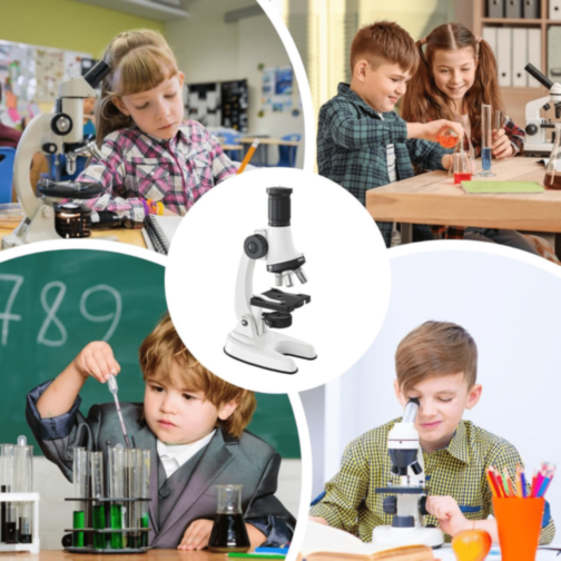 Microscop 1200X cu Lumină LED și Accesorii Educaționale