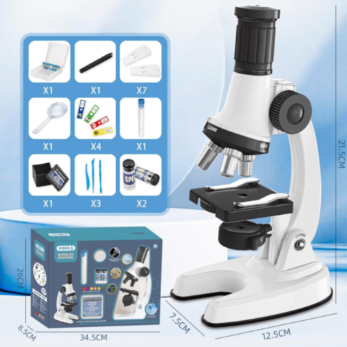 Microscop 1200X cu Lumină LED și Accesorii Educaționale