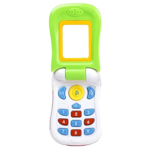 Telefon jucărie cu clapetă și sunete pentru bebeluși (culoare aleatorie)