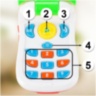 Telefon jucărie cu clapetă și sunete pentru bebeluși (culoare aleatorie)