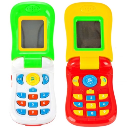 Telefon jucărie cu clapetă și sunete pentru bebeluși (culoare aleatorie)