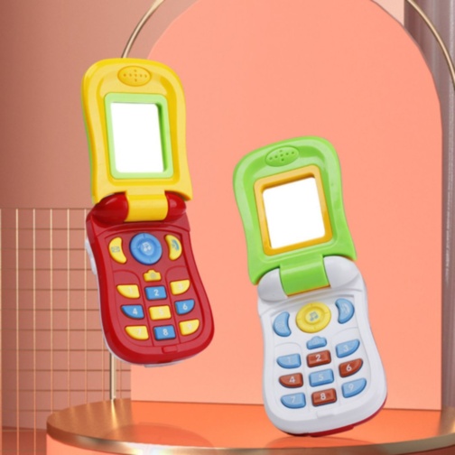 Telefon jucărie cu clapetă și sunete pentru bebeluși (culoare aleatorie)