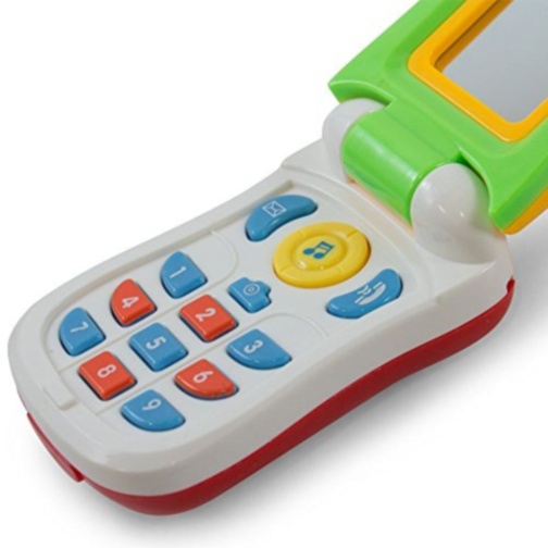 Telefon jucărie cu clapetă și sunete pentru bebeluși (culoare aleatorie)