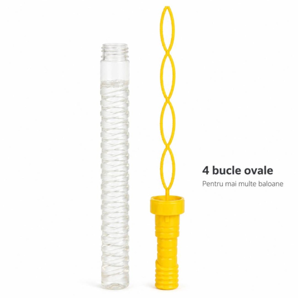 Baghetă pentru baloane de săpun Bubble Bar cu 4 bucle ovale