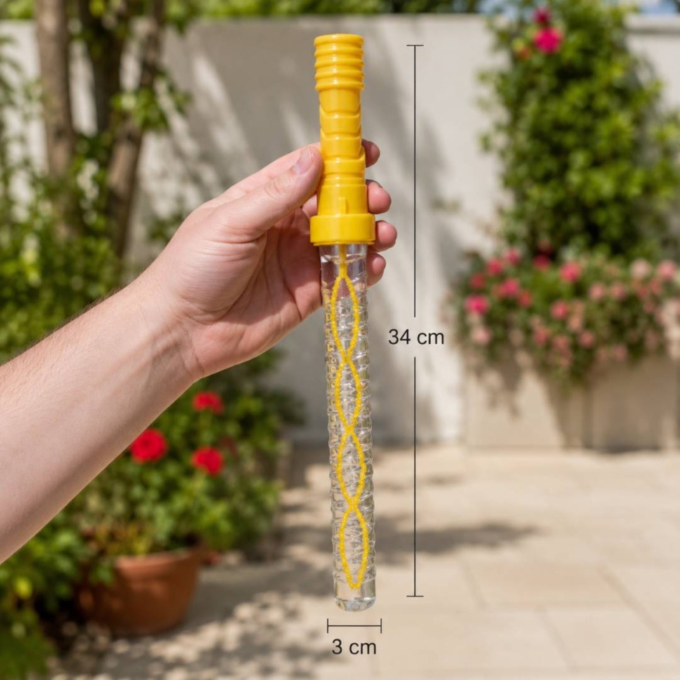 Dimensiunile baghetei Bubble Bar 34 cm lungime și 3 cm lățime