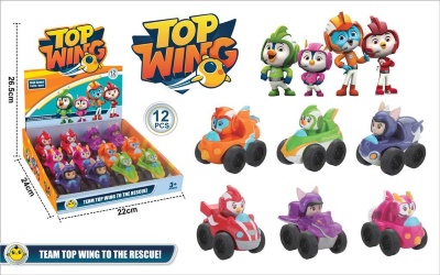 Top Wing, Mini-Figurine cu Vehicule, 12buc/set | image