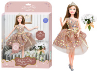 Barbie în Rochiță Elegantă cu Buchet