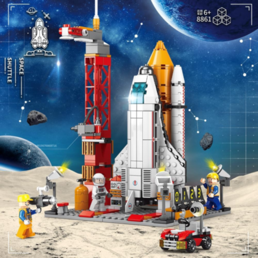 Set de Construcție Navetă Spațială cu Rachetă și Astronauți – 494 Piese