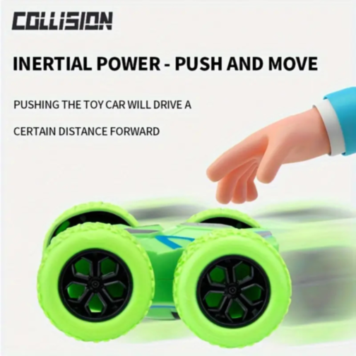 Mașinuță Inerțială Dublă cu Rotire 360° și Design Rezistent (culoare aleatorie)