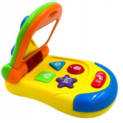 Telefon jucărie interactiv cu clapetă pentru bebeluși (culoare aleatorie)