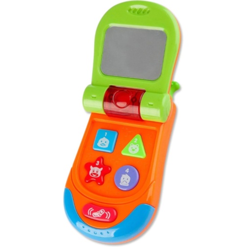 Telefon jucărie interactiv cu clapetă pentru bebeluși (culoare aleatorie)