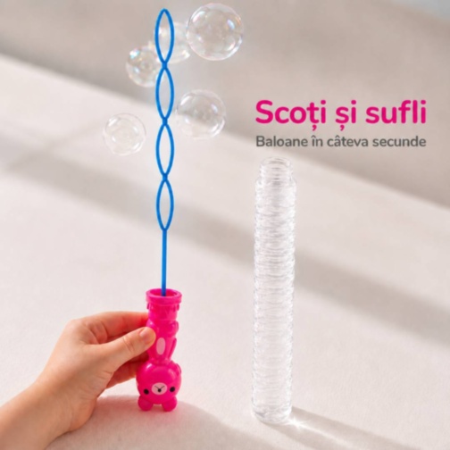 Baghetă pentru baloane de săpun cu ursuleț colorat, set 24 buc., pret 1 buc.