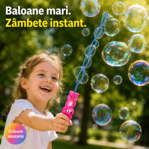 Baghetă pentru baloane de săpun cu ursuleț colorat, set 24 buc., pret 1 buc.
