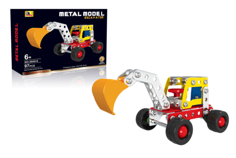 Set de Construcție Metalic "Buldozer" 95 piese