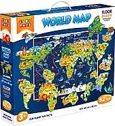 Puzzle cu 52 Piese Mari  Harta Lumii