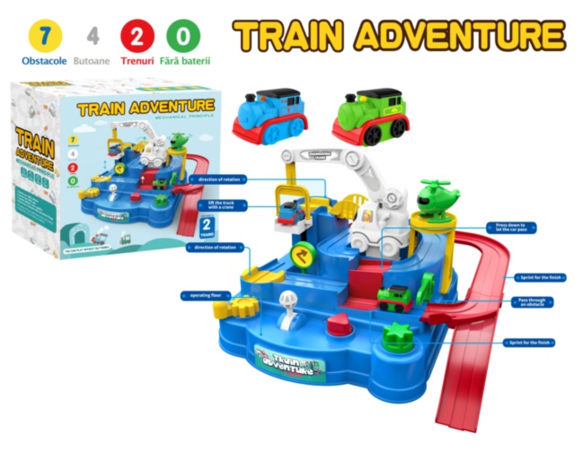 Circuit Mecanic Interactiv "Aventurile Trenului - Drumul cu Obstacole" 