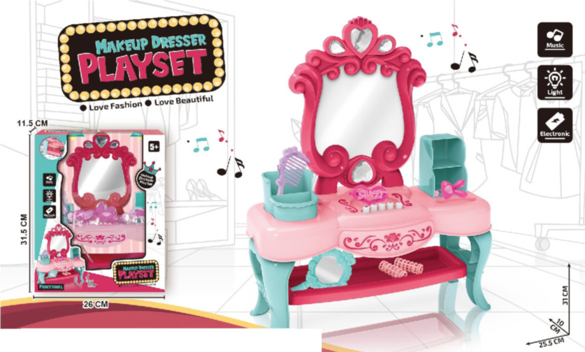 Set Ungheraș de Frumusețe cu Lumini, Sunete și Accesorii