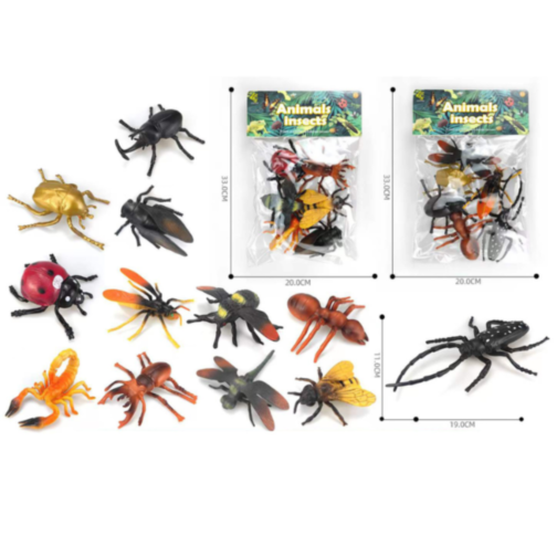 Set 6 insecte realiste din plastic – Modele aleatorii