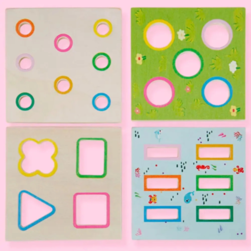 Set Montessori de Activități Educative 8 în 1 cu Elemente din Lemn