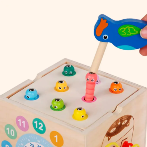 Set Montessori de Activități Educative 8 în 1 cu Elemente din Lemn