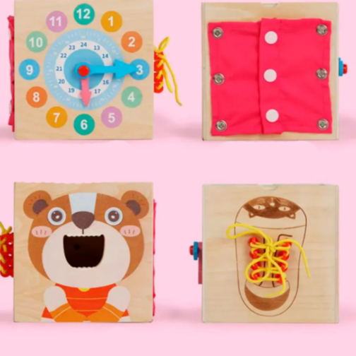 Set Montessori de Activități Educative 8 în 1 cu Elemente din Lemn