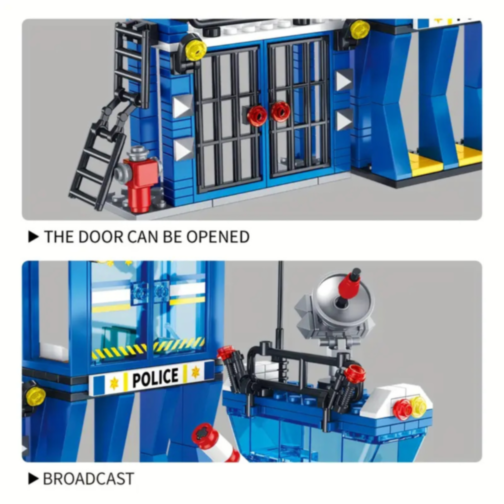 Set de Construcție Secție de Poliție cu Vehicule și Elicopter - 522 Piese