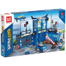 Set de Construcție Secție de Poliție cu Vehicule și Elicopter - 522 Piese