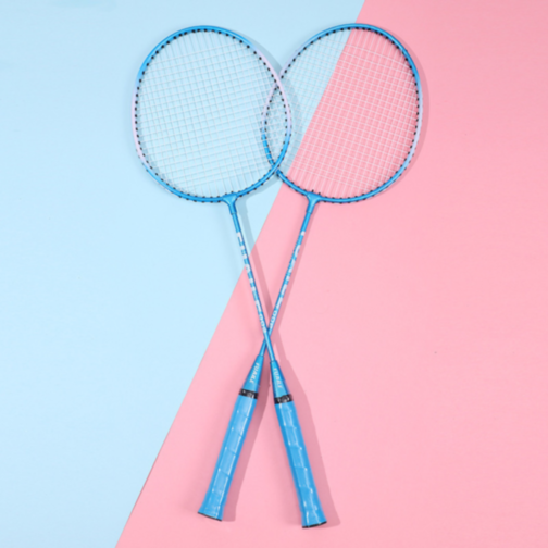 Set 2 Rachete de Badminton pentru Copii cu Husă Colorată – Roz sau Albastru