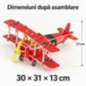 Puzzle 3D avion biplan roșu din spumă EPS