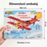 Puzzle 3D avion biplan roșu din spumă EPS