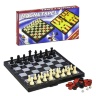 Joc de Dame, Șah și Table , set 3 în 1 Magnetic, 29cm