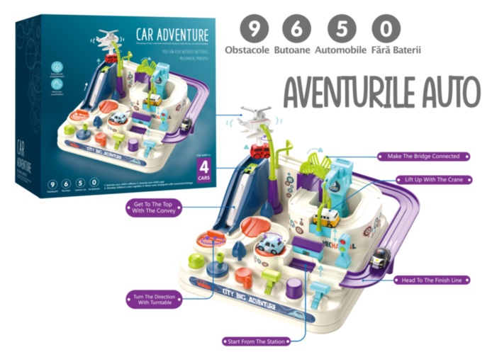 Circuit Mecanic Interactiv "Echipa de Salvare - Drumul cu Obstacole" 