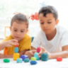 Pietre de Echilibru Montessori din Lemn Colorat