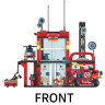Set de Construcție Stație de Pompieri cu Vehicule și Elicopter - 543 Piese