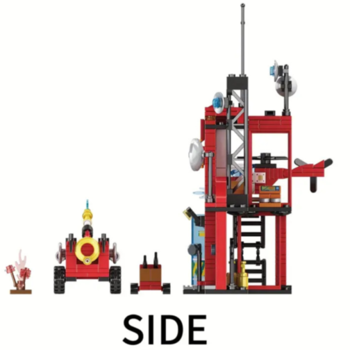 Set de Construcție Stație de Pompieri cu Vehicule și Elicopter - 543 Piese