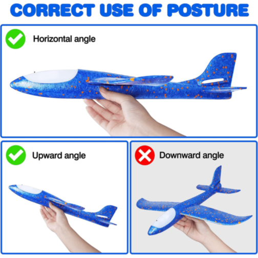 Avion din Spumă cu LED-uri Colorate (culoare aleatorie)