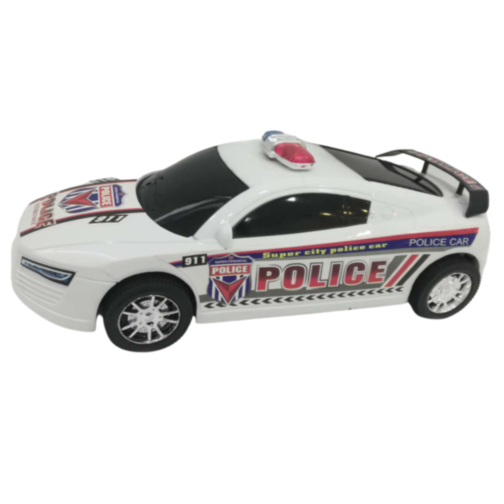 Mașină de Poliție City Police cu Roți Libere (culoare aleatorie)