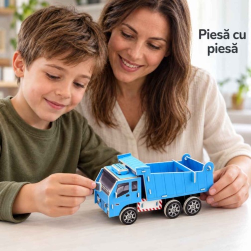 Puzzle 3D camion basculant din spumă EPS pentru copii