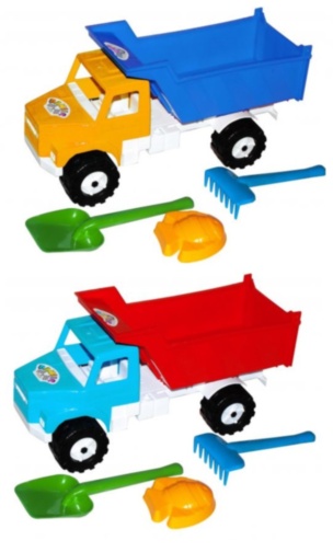 Camion cu Lopățica, Greblă și Formă de Nisip, 43cm  