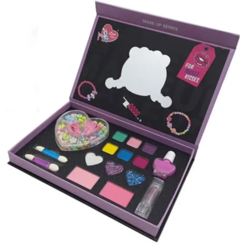 Set de Machiaj pentru Fetițe Shining Makeup – 2 în 1 DIY cu Margele
