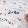 Învață Matematica, joc Montessori din lemn cu fise, abac și cartonașe