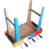 Masa de Fotbal de Jucărie pentru Copii cu Scoruri și Mânere Rotative – 69x37x62 cm