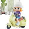 Păpușă cu Scuter Electric cu Lumini și Muzică (culoare aleatorie)