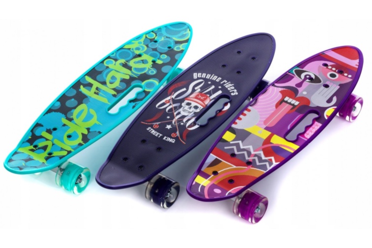 Penny Board cu Roți Luminoase max 90kg, 60cm