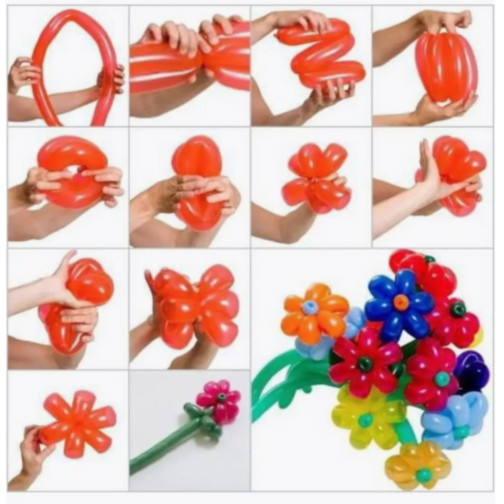 Set Baloane Modelabile cu Pompiță - 24 Bucăți