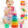 Turn Curcubeu Montessori cu Inele Rotative